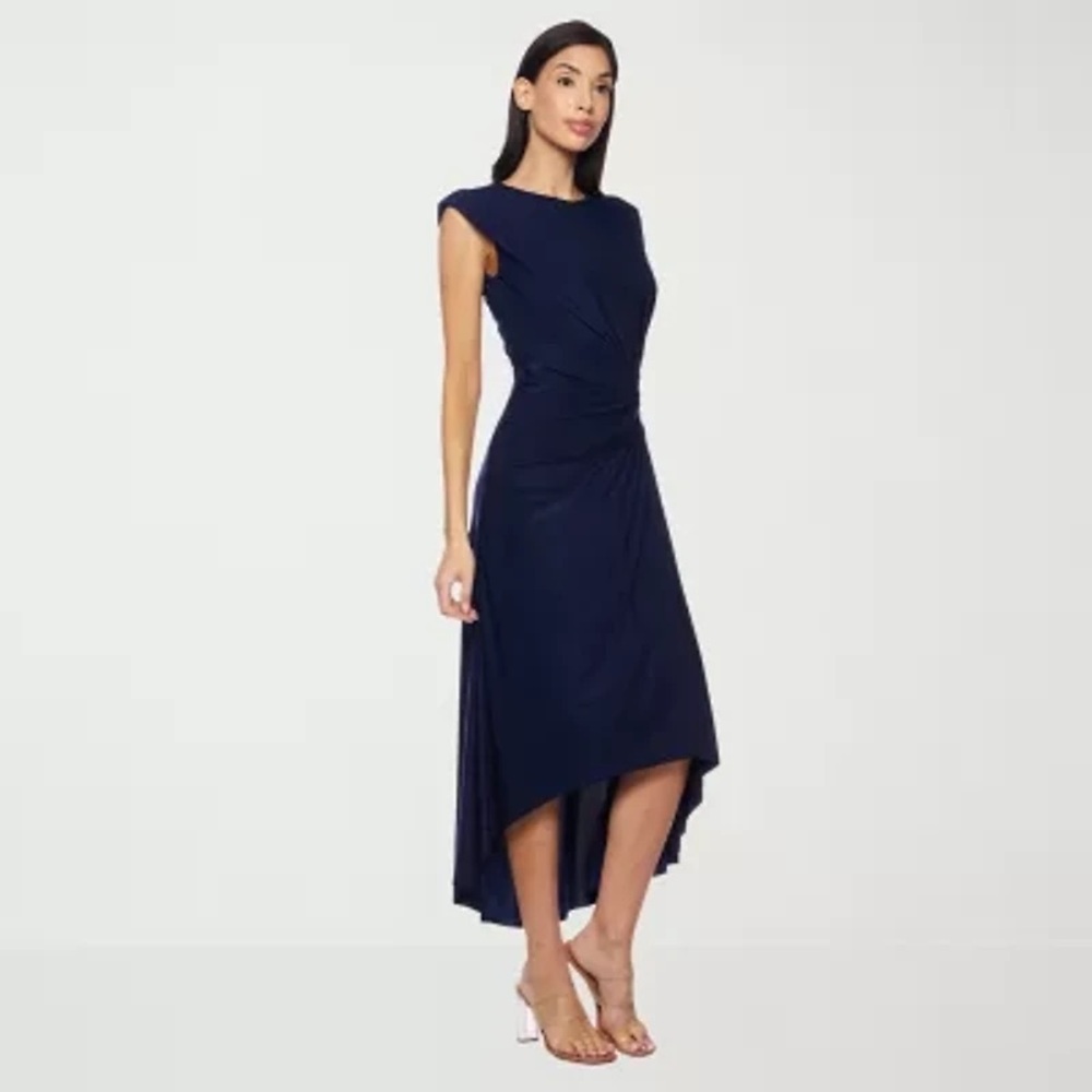 Elegant Navy High Low Dress - Picture 9 of 9